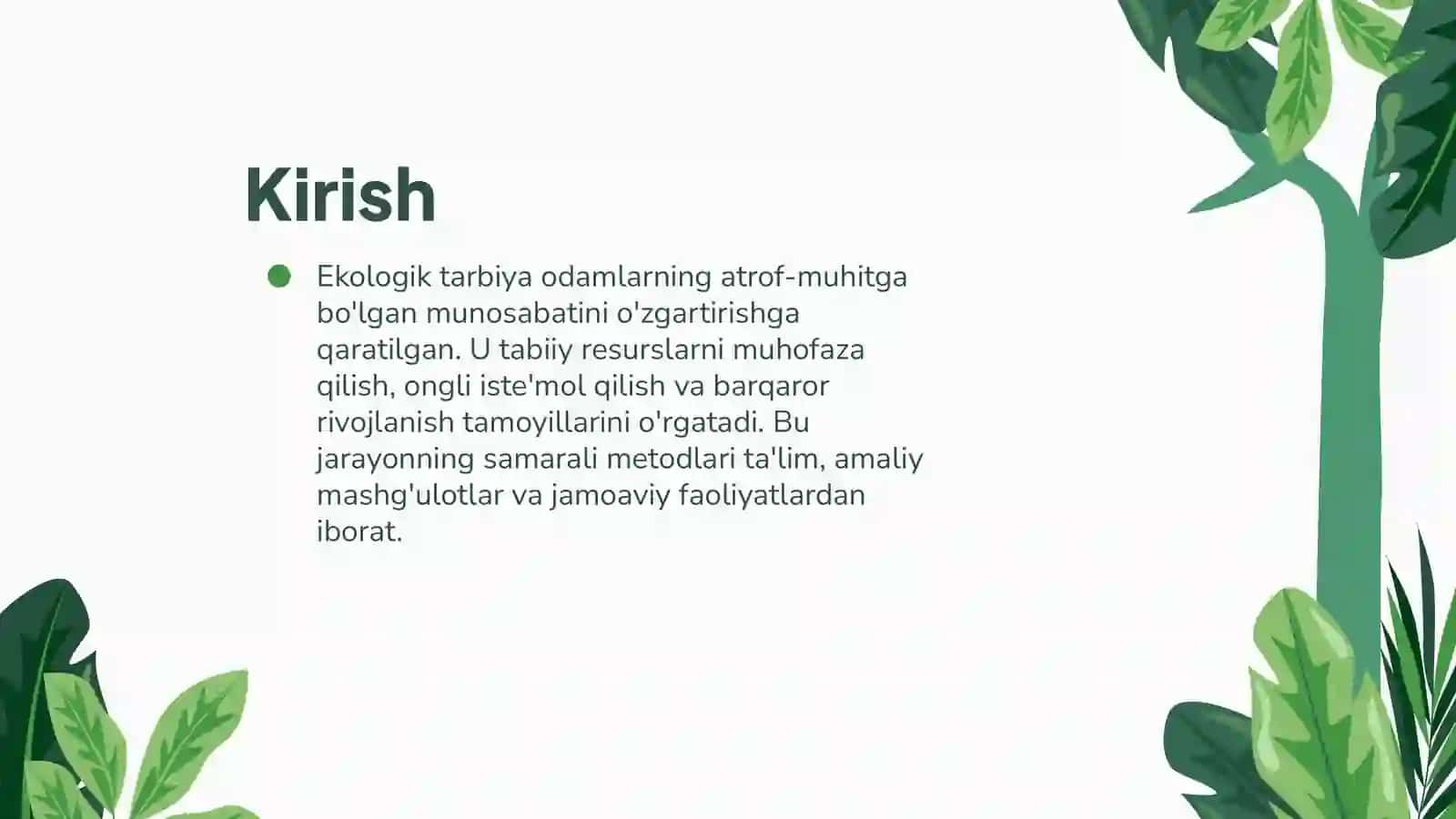 Ekologik tarbiyaning mazmun va metodlari 3