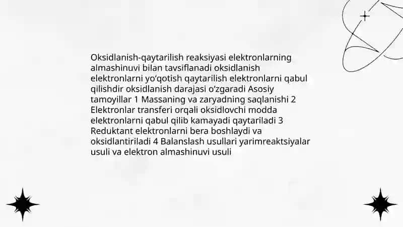 Oksidlanish-qaytarilish Reaksiyalar 3
