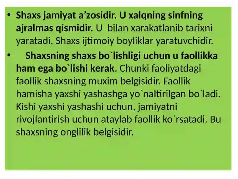 SHaхs haqidatushuncha 3