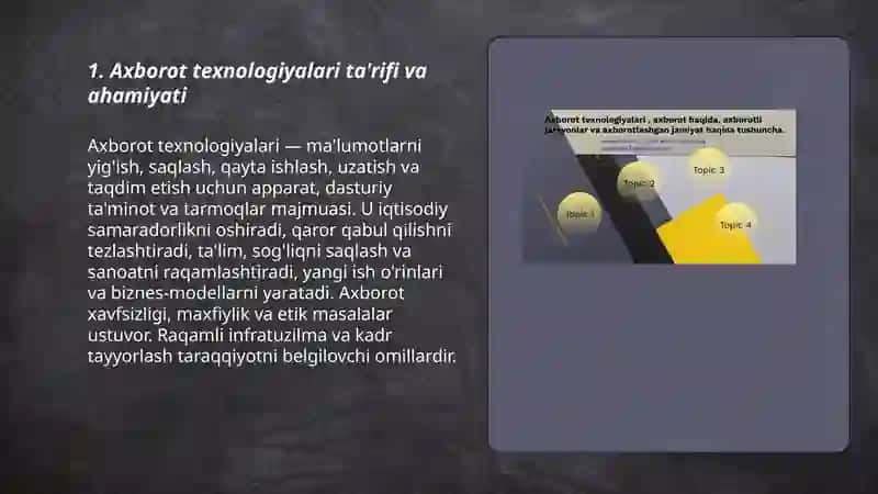Axborot texnologiyalari fanining asosiy xulosalari 3