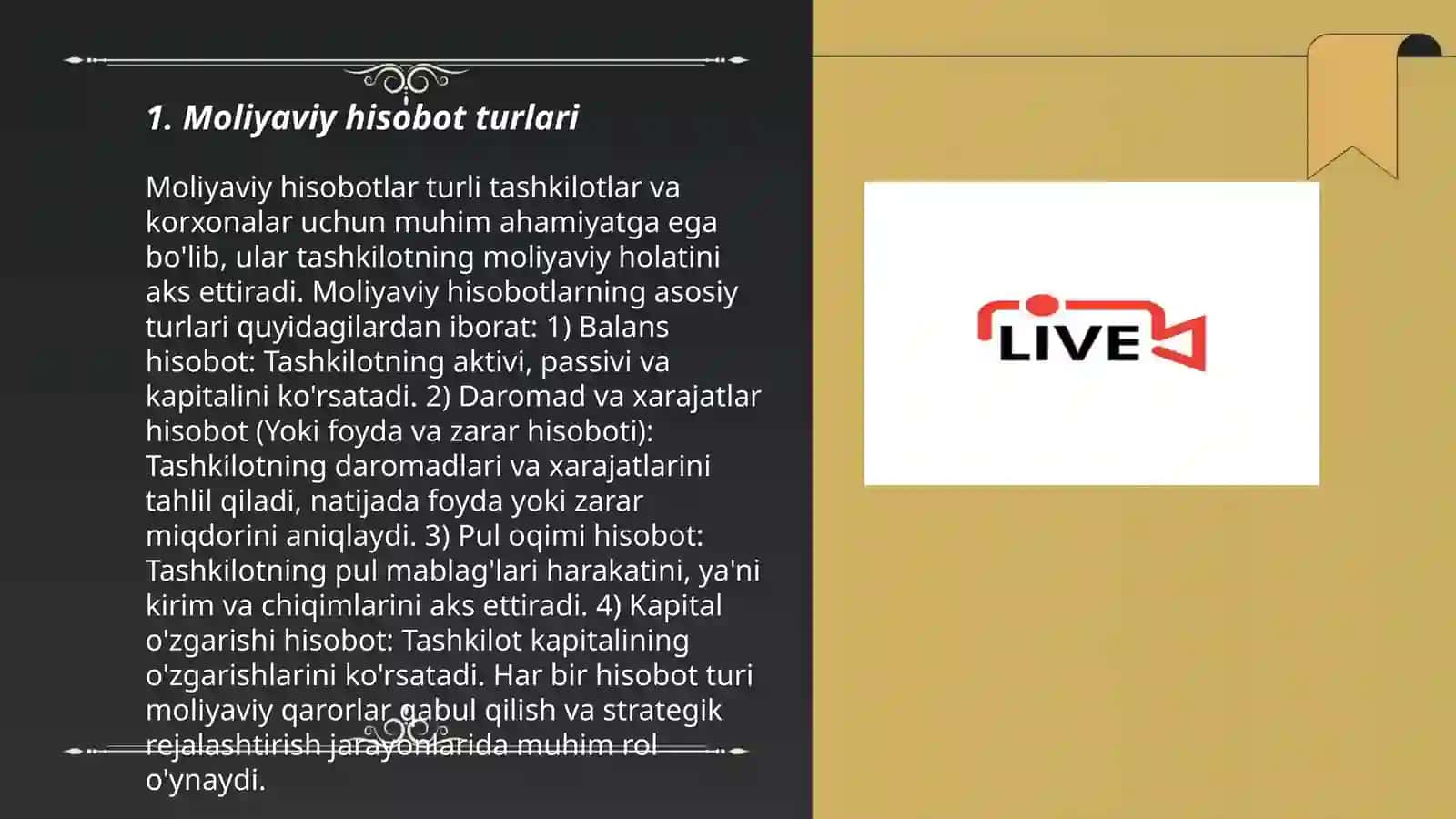 Moliyaviy hisobot 3