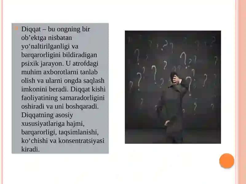 Mavzu:Diqqatni o`rganish metodlari 3