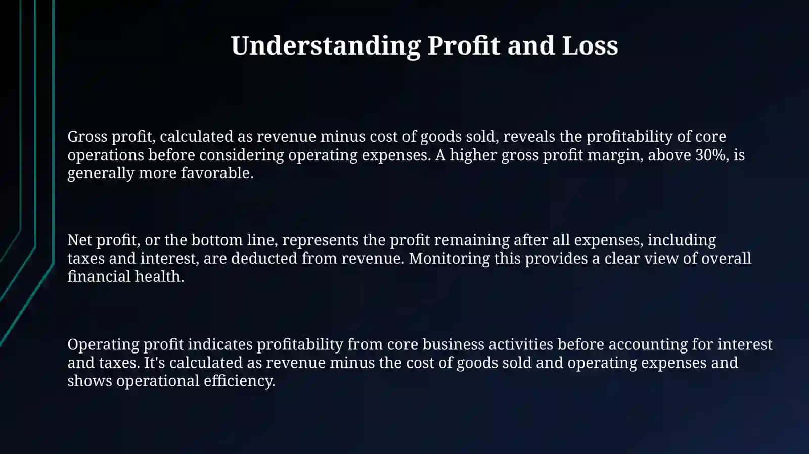 Proft loss and payment 3