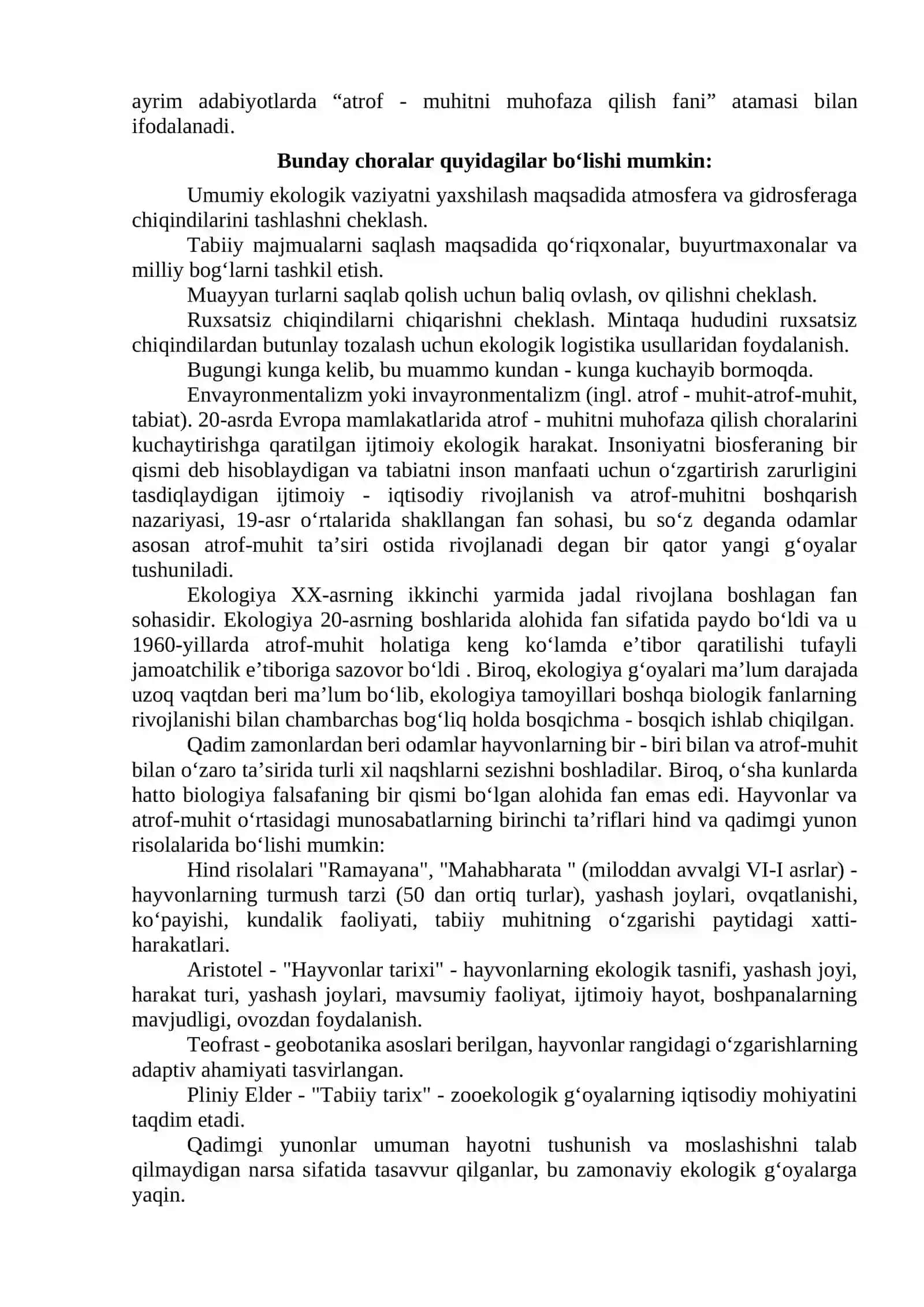 EKOLOGIYA VA TABIATNI MUHOFAZA QILISH 3