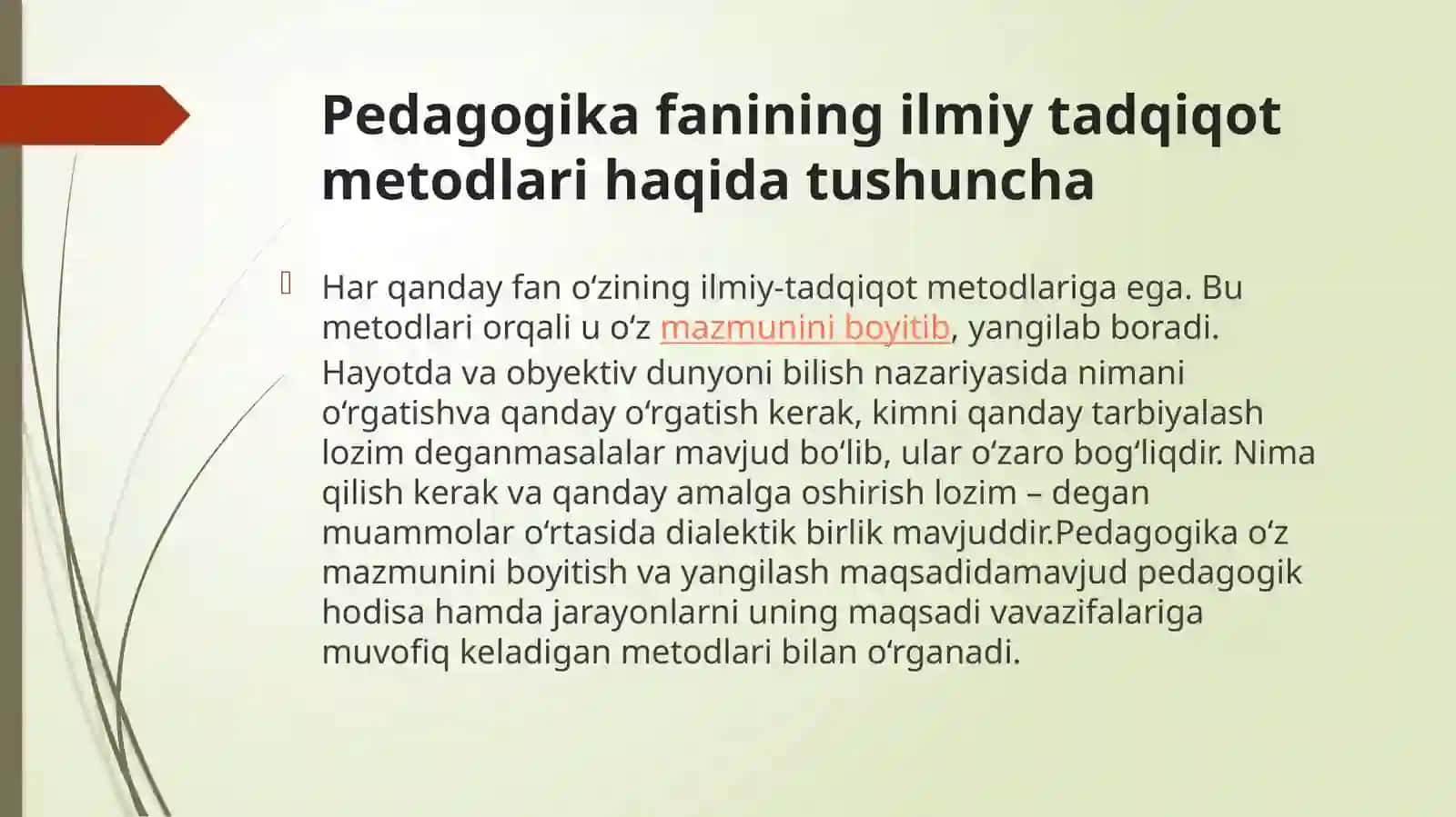 Pedagogikafanining ilmiy-tadqiqot metodlari 3