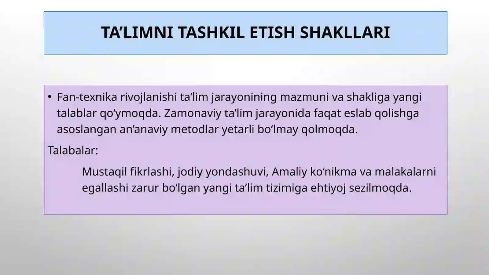 Maxsus fanlarni o‘qitishni tashkiliy shakllari 3