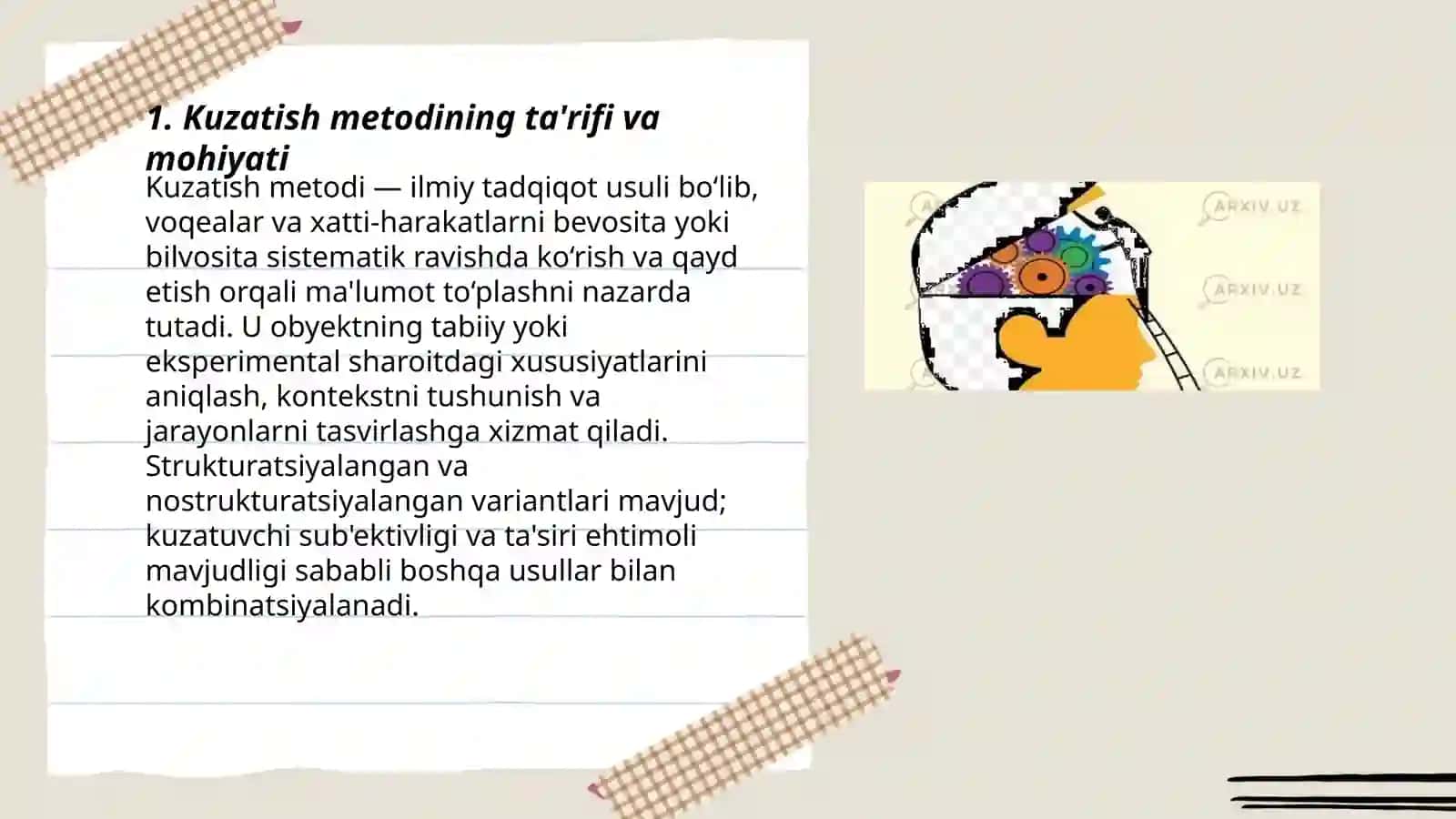 Kuzatish metodi 3