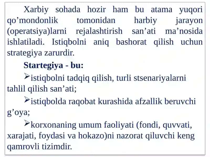 STRATEGIK REJALASHTIRISH VA BOSHQARISH 3