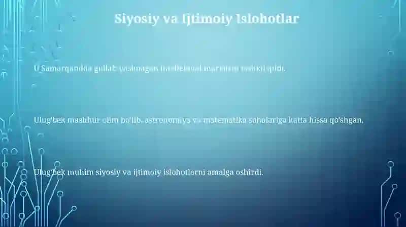 Ulug'bek: Davlat Arbobı 3