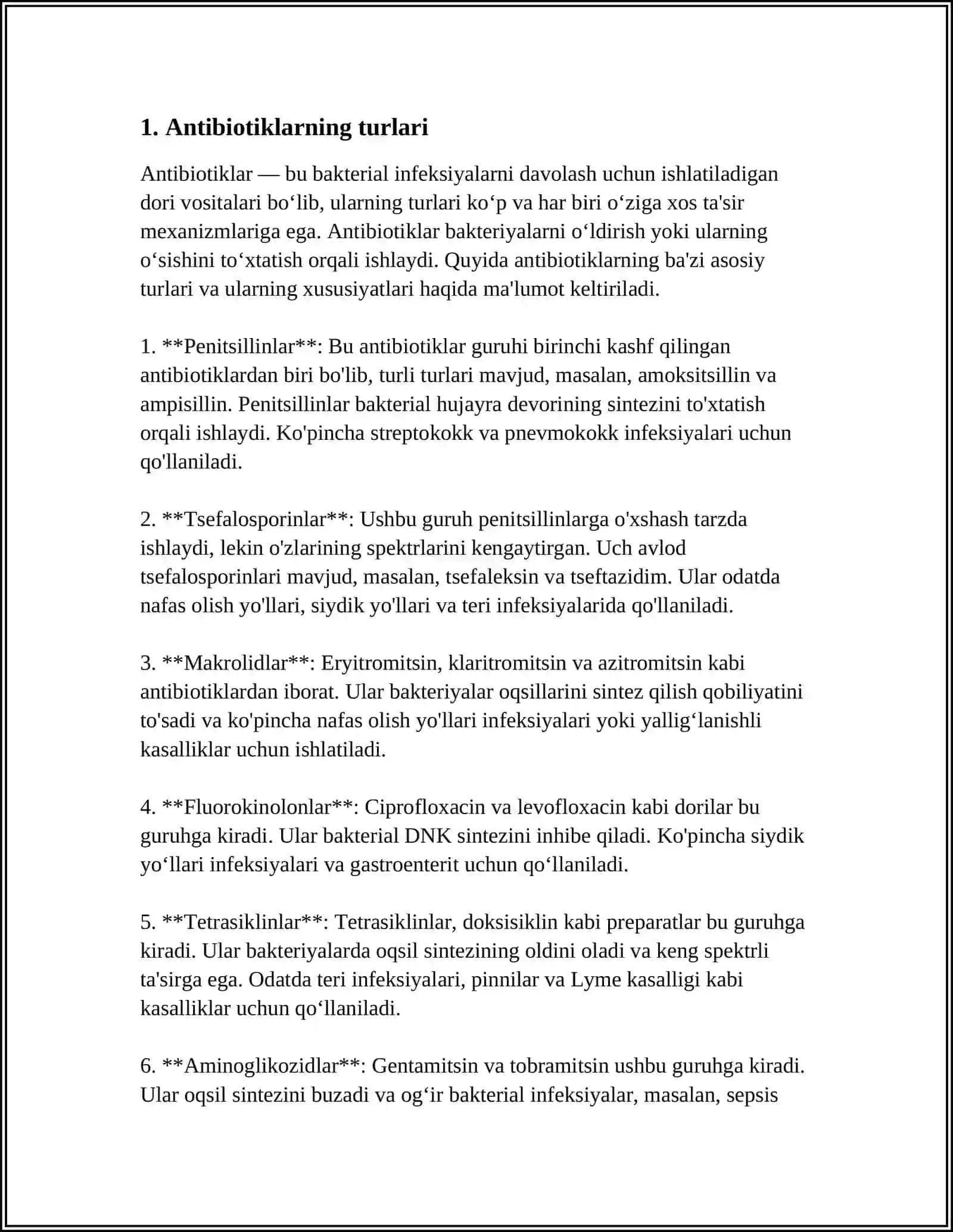 ANTIBIOTIKLAR BILAN TAYYORLANADIGAN DORILAR 3