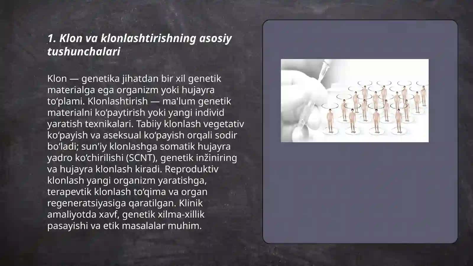 Klonlar Klonlashtirish va ularning klinik ahamiyati 3