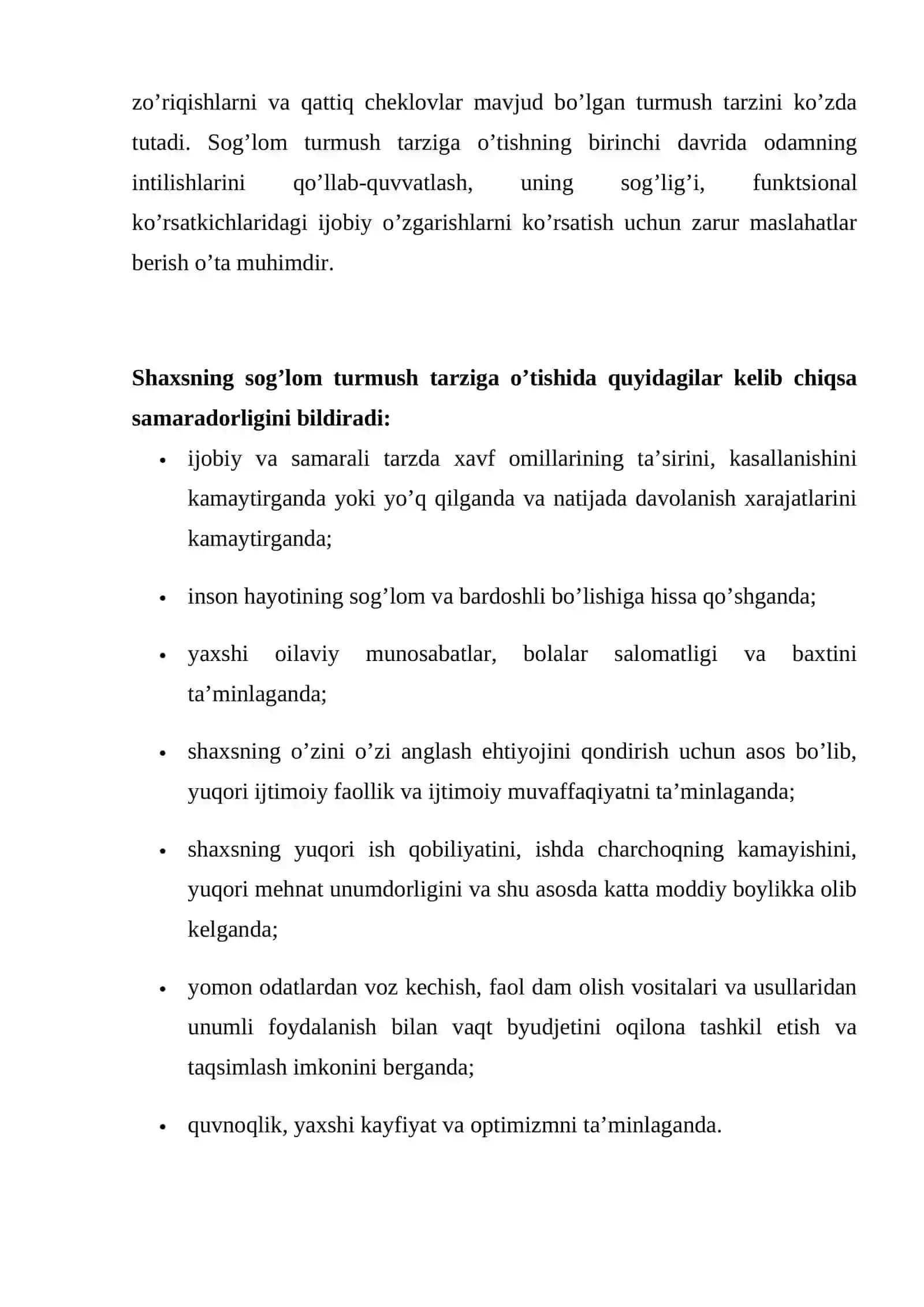 SOG’LOM TURMUSH TARZINI TARG’IB QILISH 3