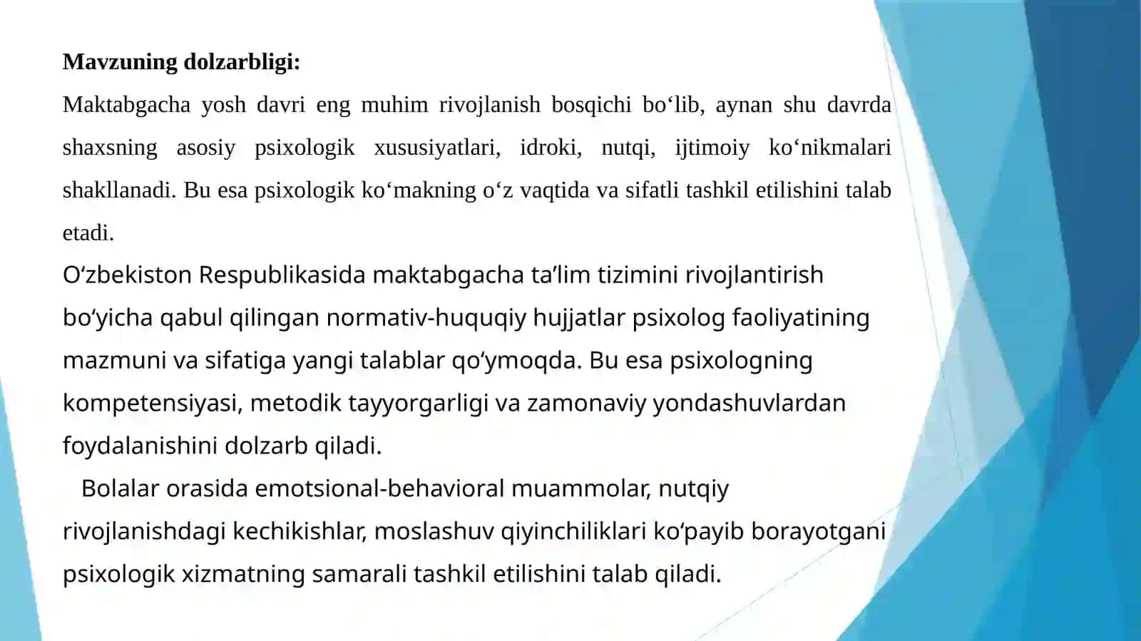 Maktabgacha ta’lim muassasasida psixolog faoliyati 3