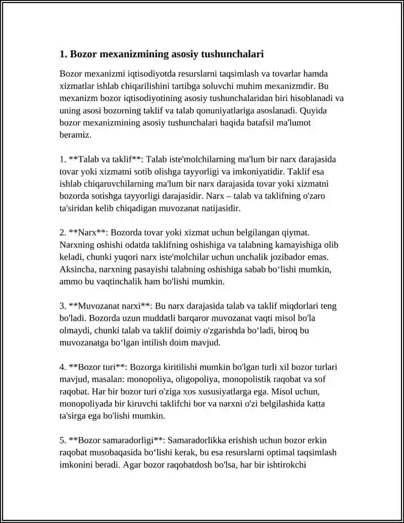 BOZOR MEXANIZMI VA UNING TARKIBIY QISMLARINING IQTISODIY NAZARIY TAVSIFI 3