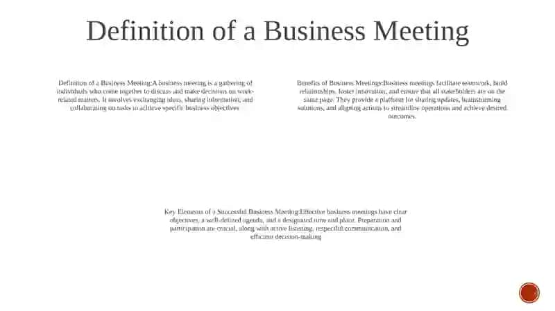Bussness Meetnig 3