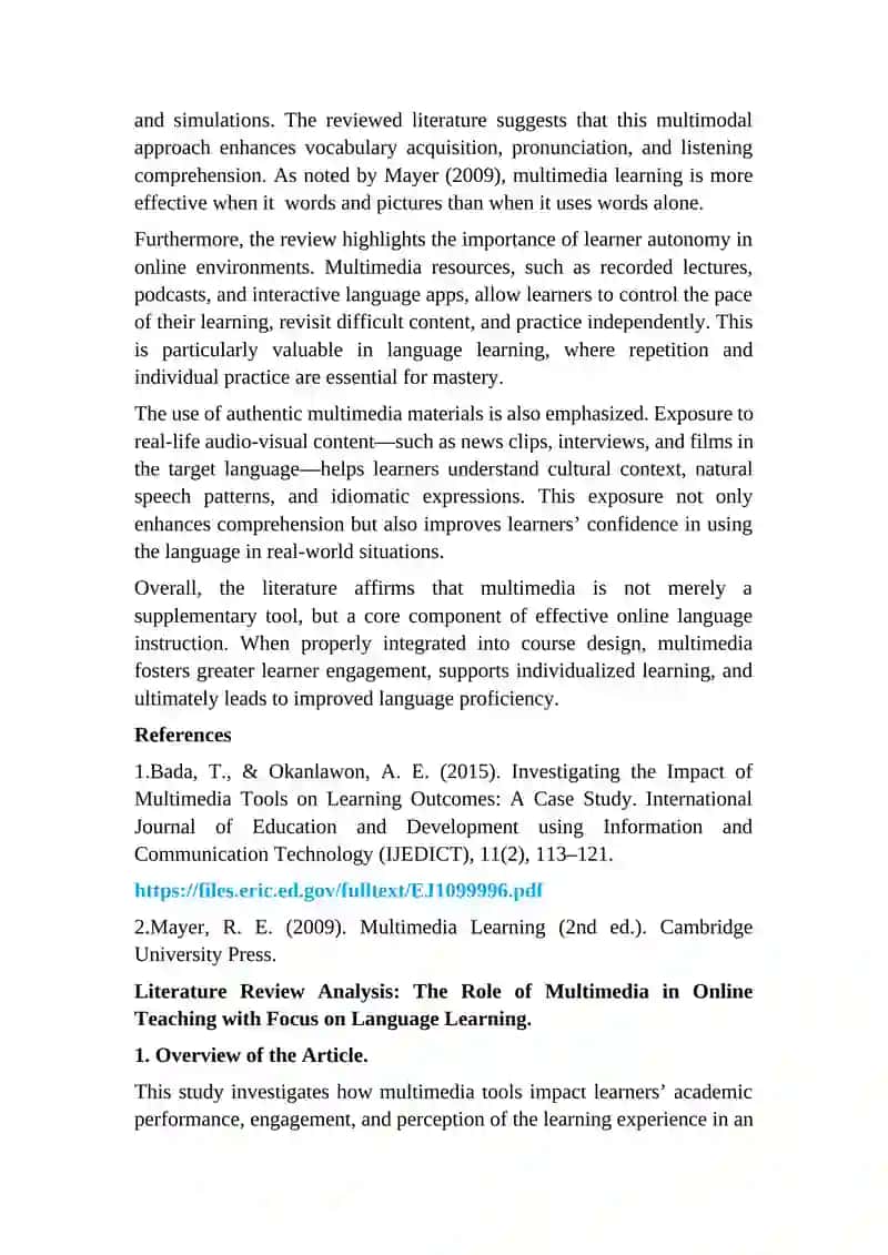 "Effective Use of Multimedia in Online Teaching" 3