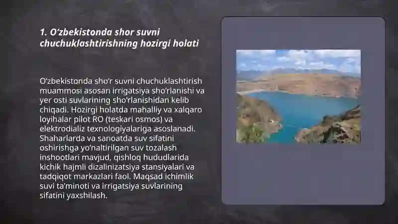 Oʻzbekistonda shor suvni chuchuklashtirish 3