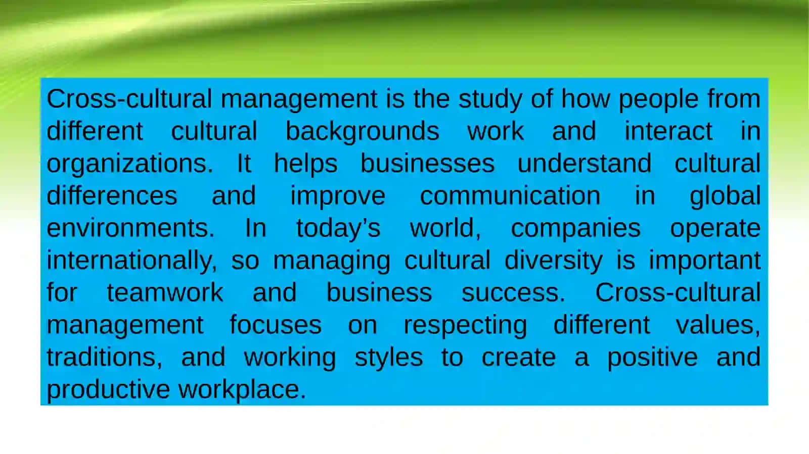 Cross-Cultural Management 3