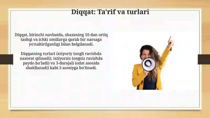 Diqqat: Ta'rif va turlari 3