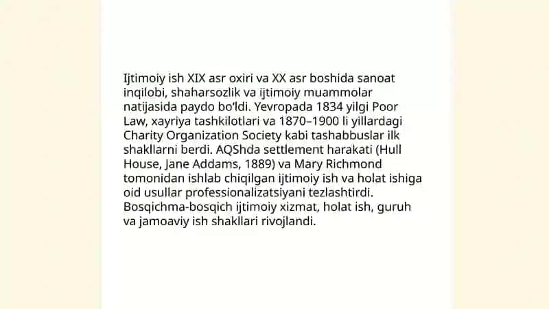 Ijtimoiy ish tarixi va xorijiy tajriba 3
