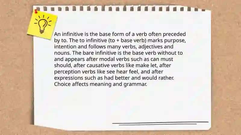 Infinitive 3