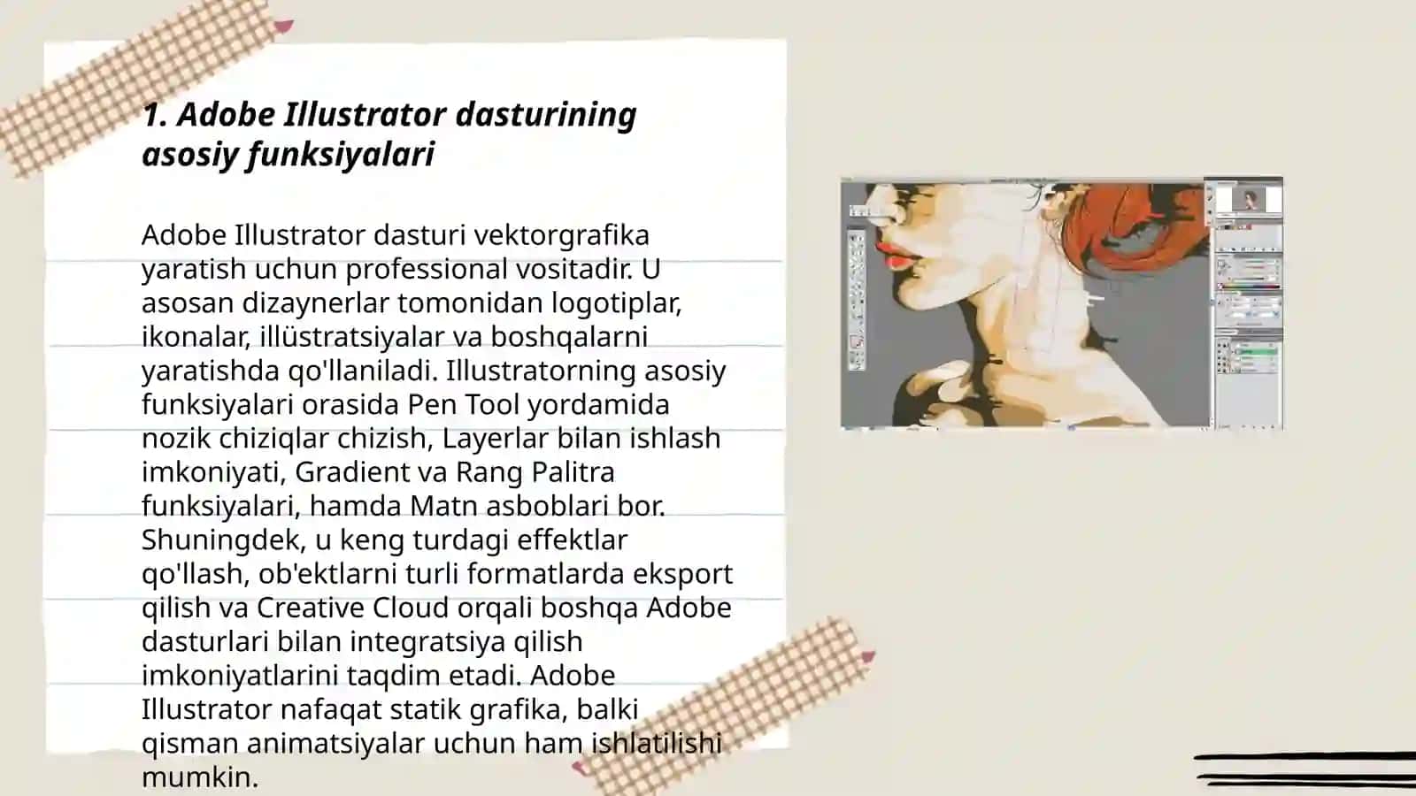 Adobe Illustrator dasturi va uning imkoniyatlari 3