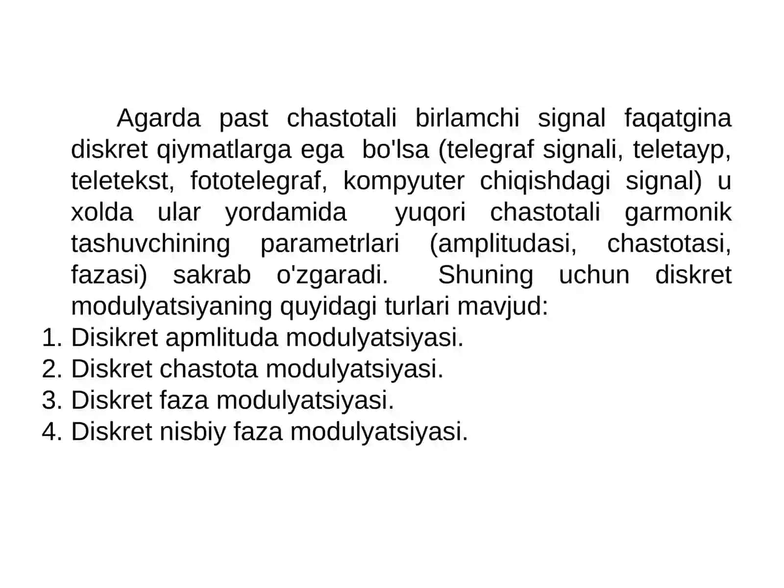Ikkilik diskret modulyasiya (manipulyasiya) turlari 3
