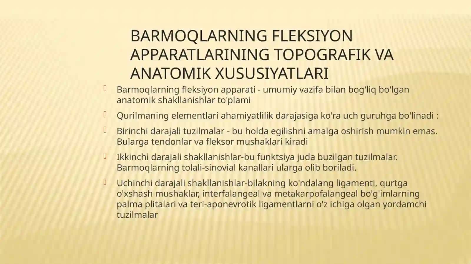 Qoʻl-oyoq barmoqlari paylari shikastlanishlari 3