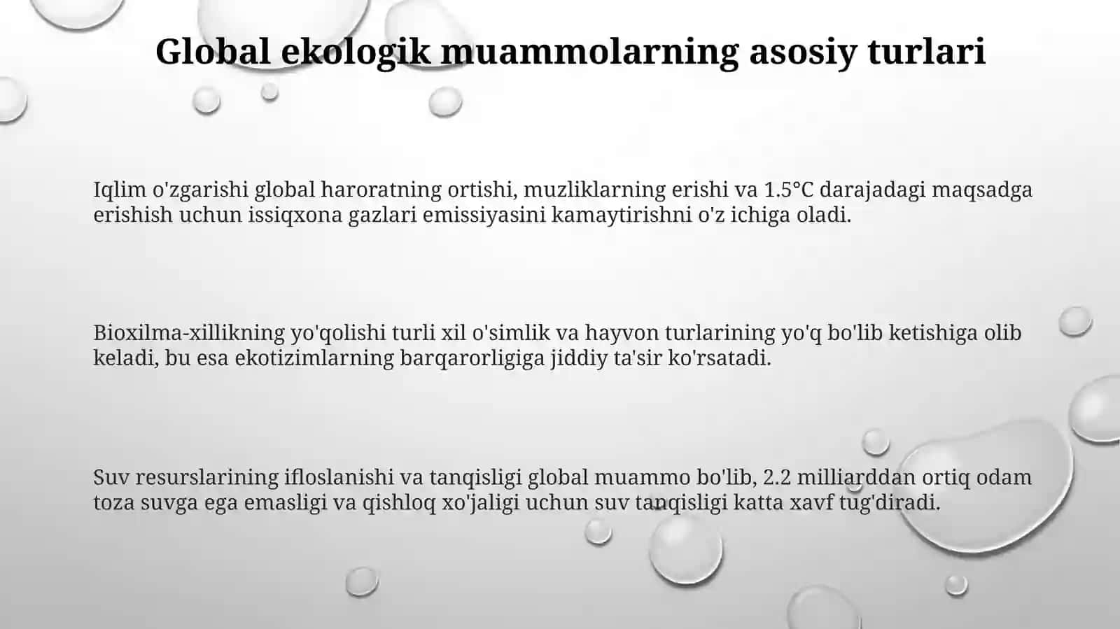 Global ekologik muammolar 3