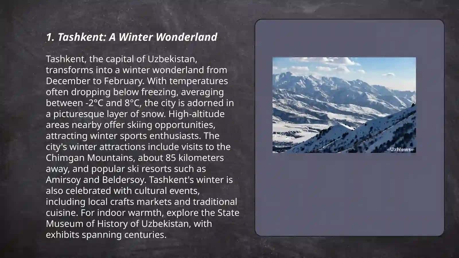 Best winter holiday destinations in Uzbekistan 3