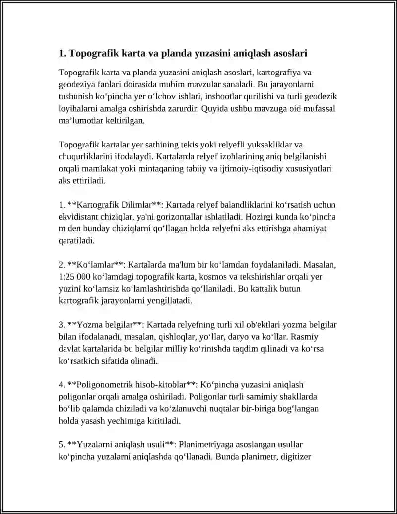 TOPOGRAFIK KARTA VA PLANDA YUZANI HISOBLASB USULLARI 3