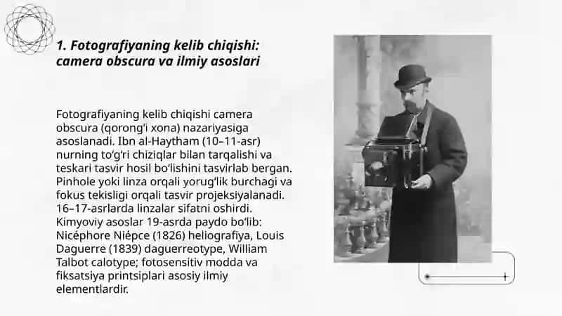 Fotografiya tarixi va versiyalari 3
