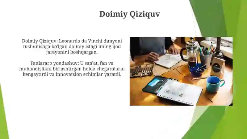 Leonardo davinchi ijodiy strategiyasi slayd 3