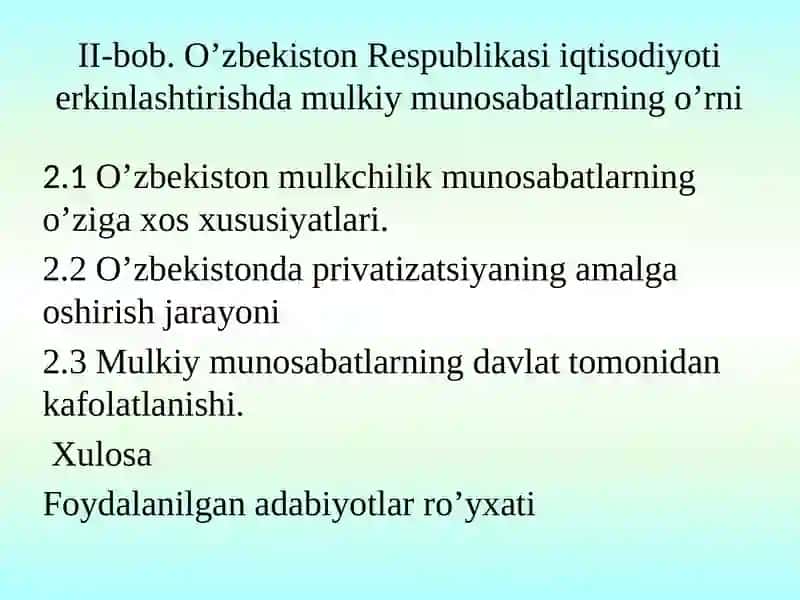 Mulkchilik munosabatlari 3