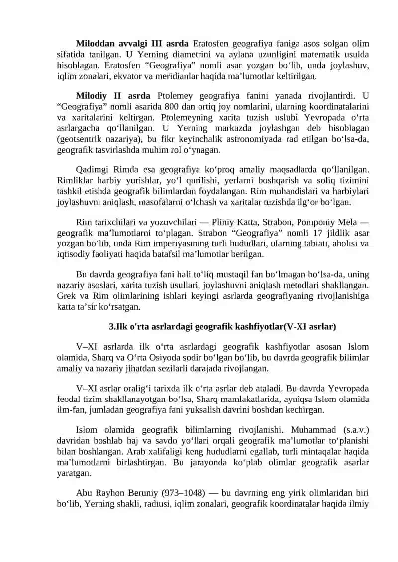 Geografik bilimlar 3