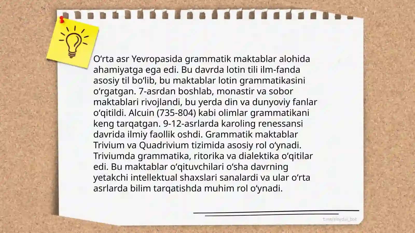 Oʻrta asr Yevropasida grammatik maktablar 3