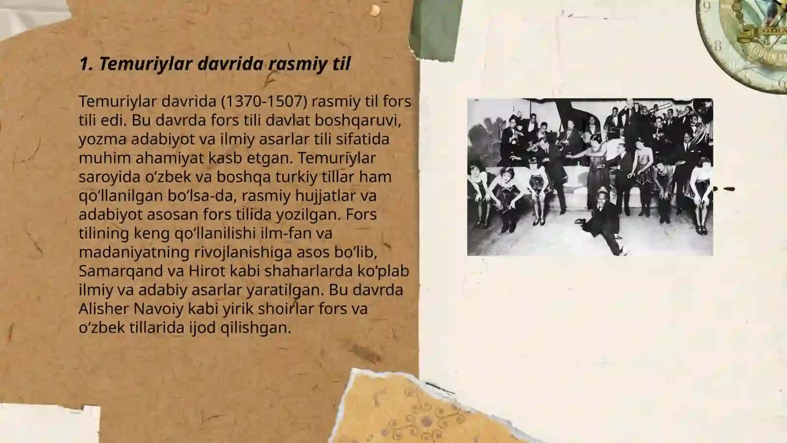 Temuriylar davridagi til vaziyati 3