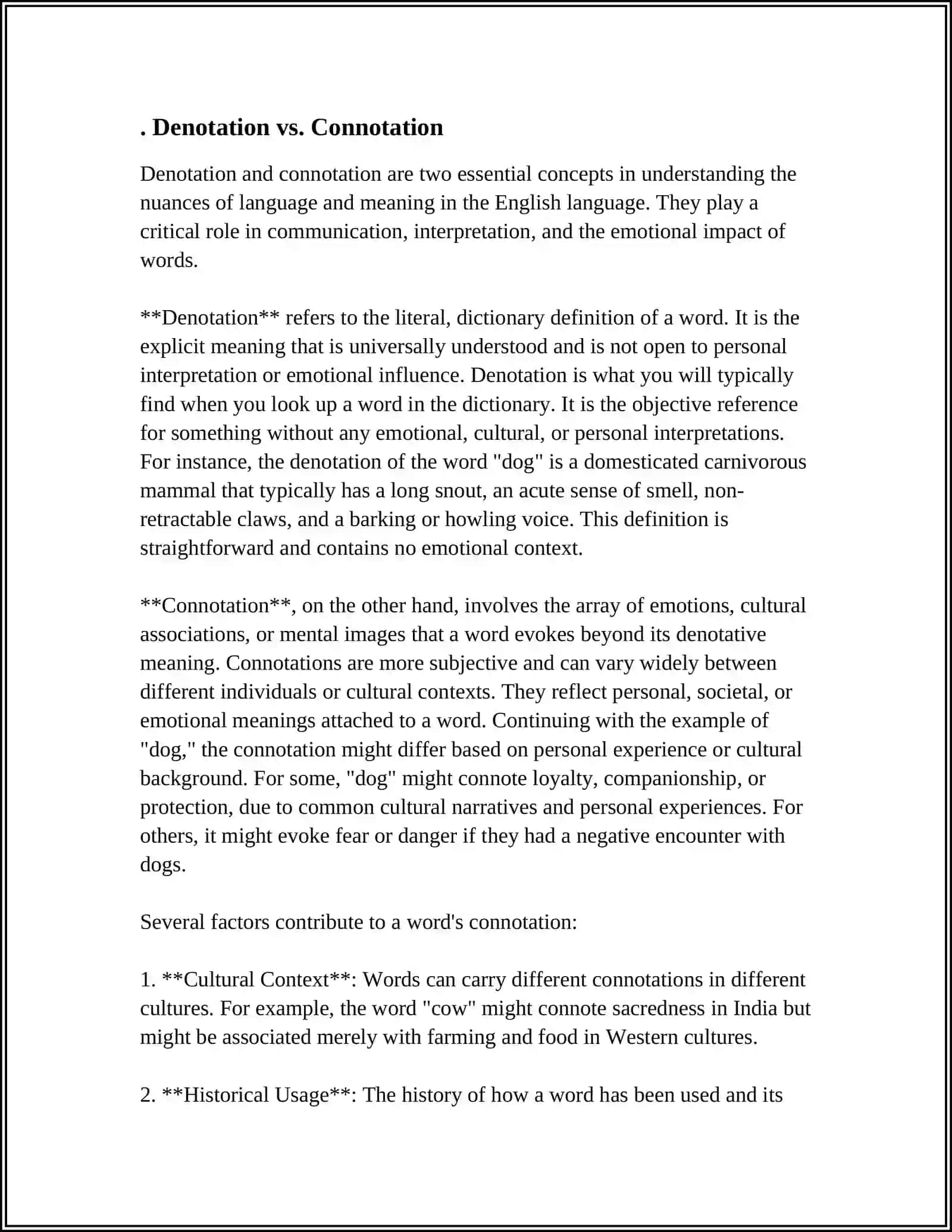 DENOTATIVE AND CONNOTATIVE MEANING OF WORDS, COMMUNICATION STYLES, COMMUNICATION AND TECHNOLOGY 3