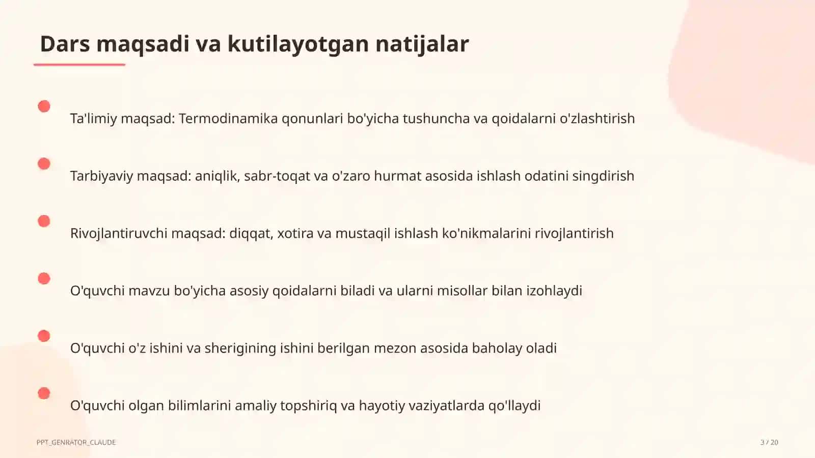 Termodinamika qonunlari (10-sinf) 3