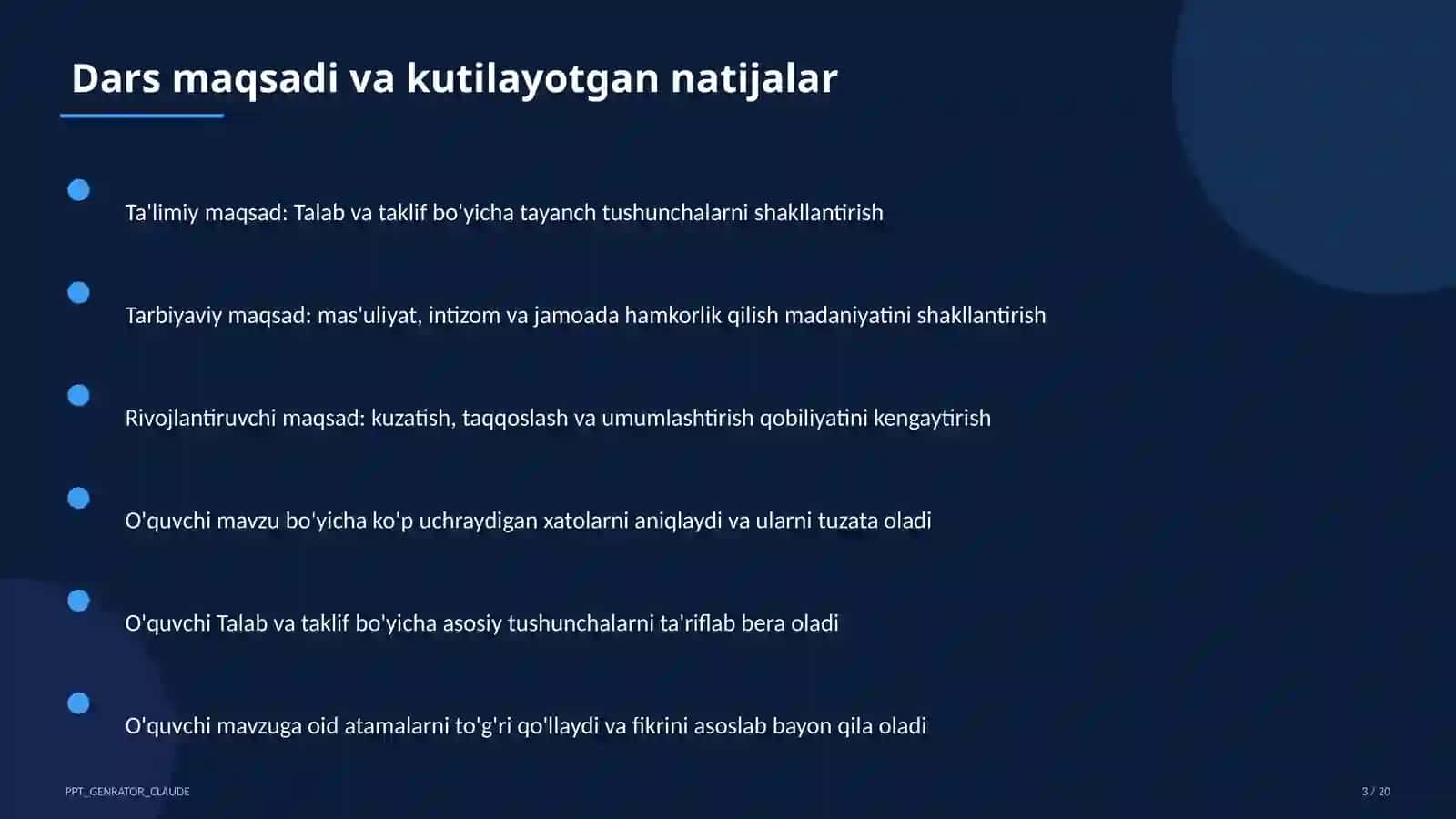 Talab va taklif (9-sinf) 3