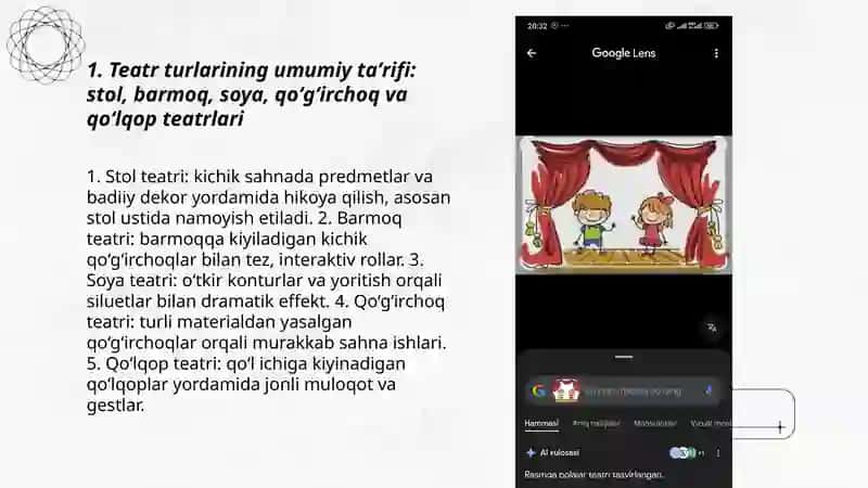 Stol, Barmoq, Soya Qoʻgʻirchoq Qoʻlpoq Teatrlarning farqi 3