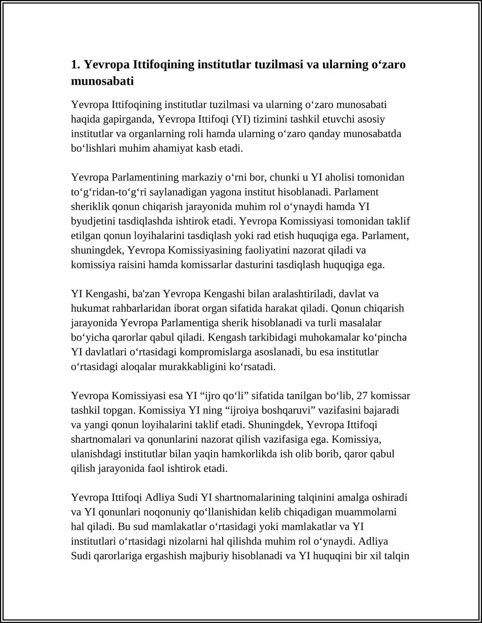 YEVROPA ITTIFOQI VA UNING BOSHQARUVI 3