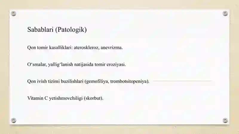 Qon ketishi. Qon to'xtatish 3