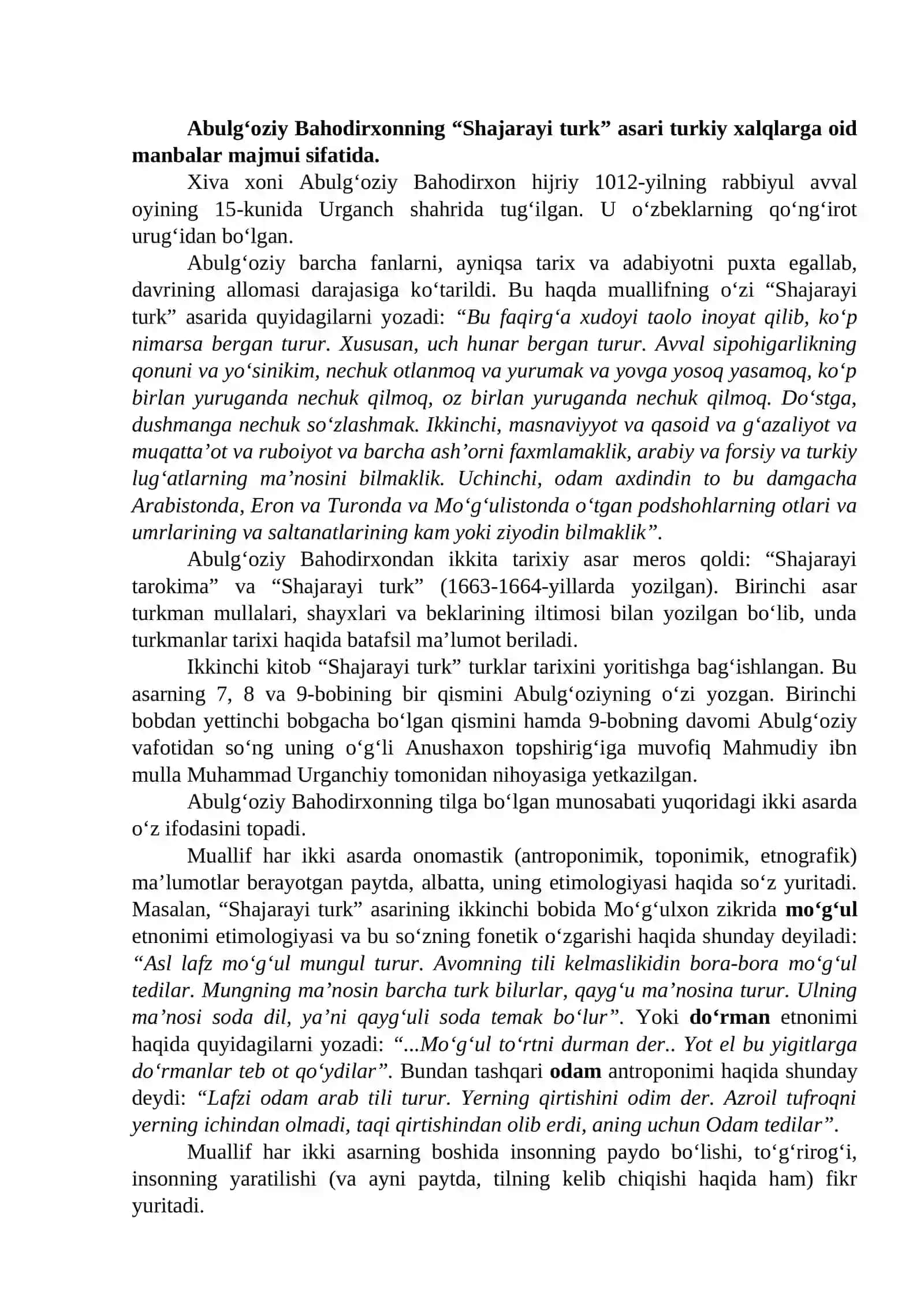 XVI-XX ASRLAR ADABIYOTINING TIL XUSUSIYATLARI 3