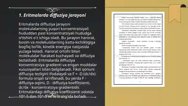 Eritmalarda bo'ladigan diffuziya va osmos hodisalari 3