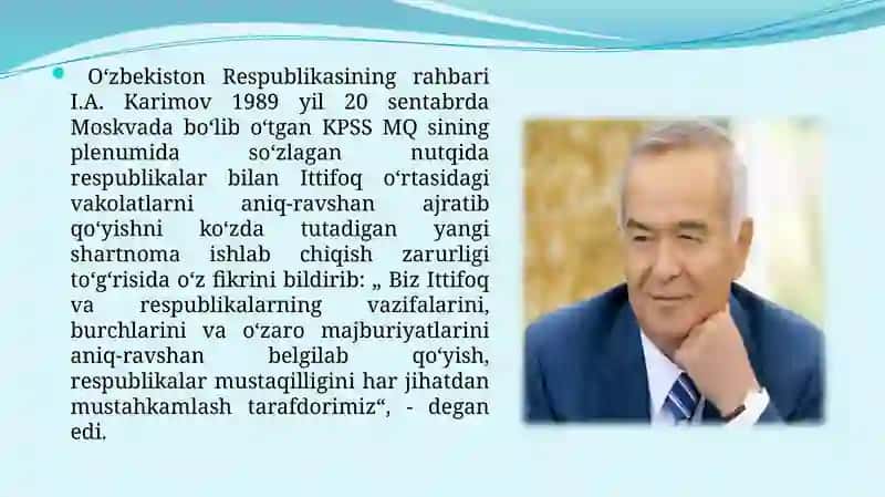 Mustaqil O‘zbekiston davlatining tashkil topishi 3