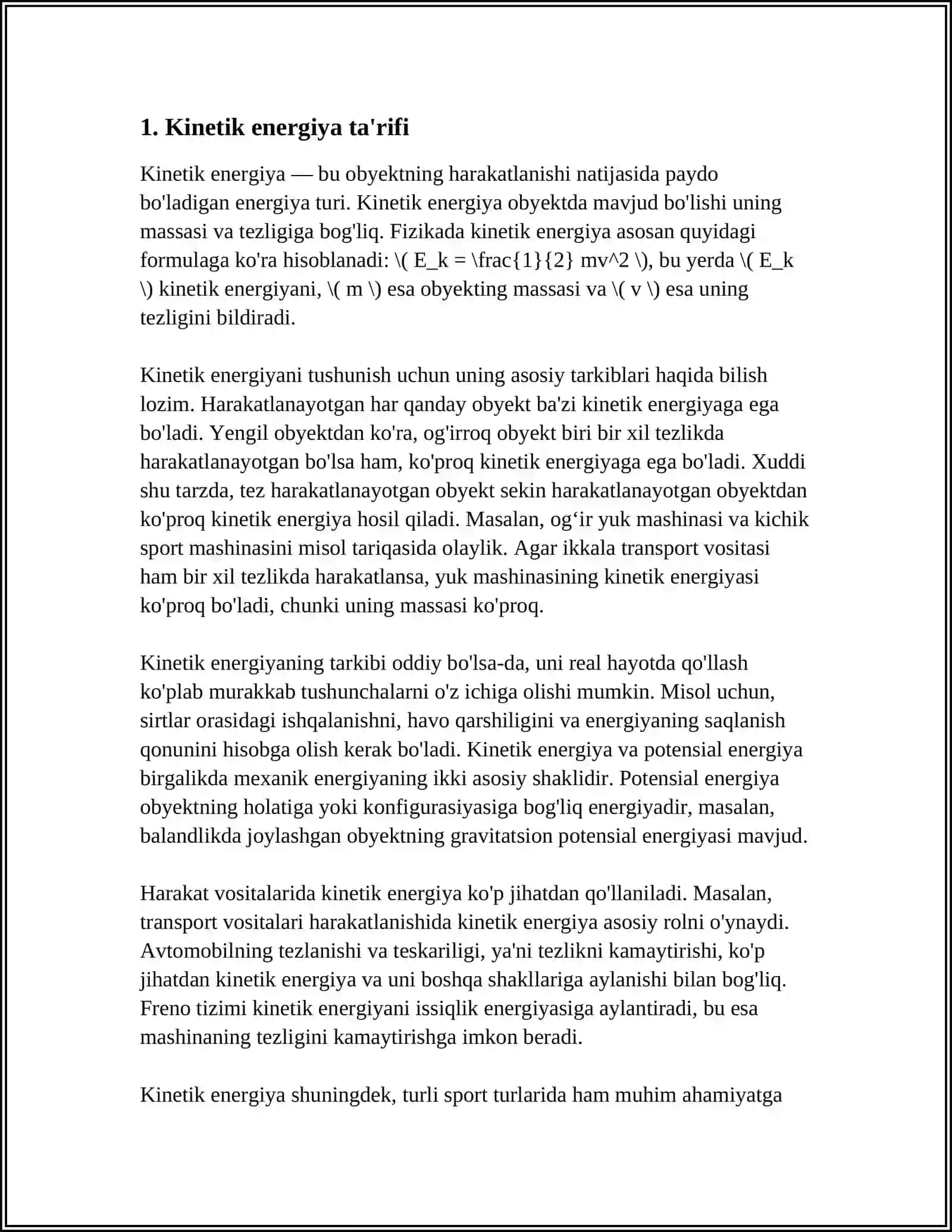 SISTEMA KINETIK ENERGIYASINING STRUKTURASI 3