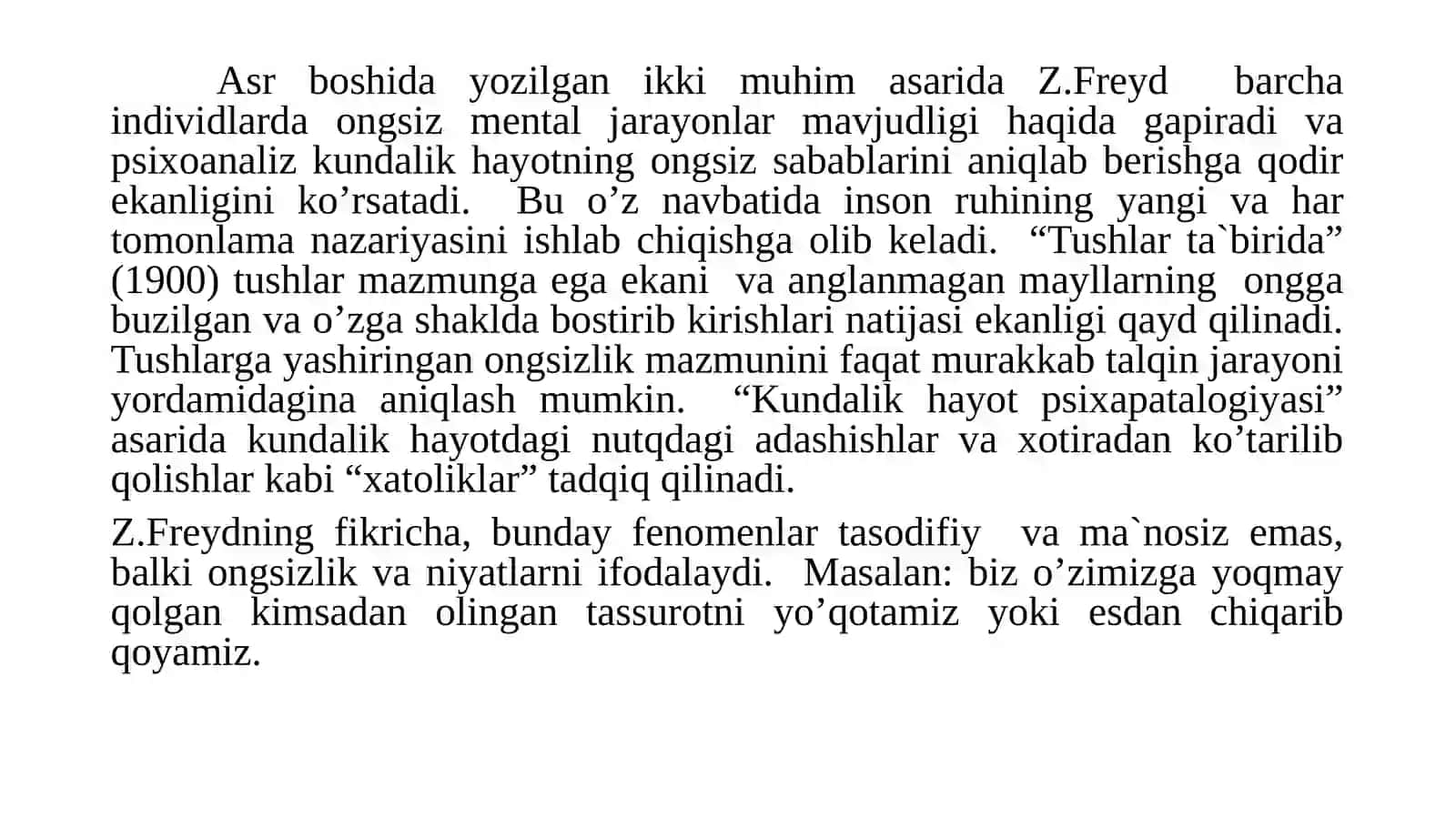 Shaxs nazariyalarini psixodinamik yo‘nalishi 3