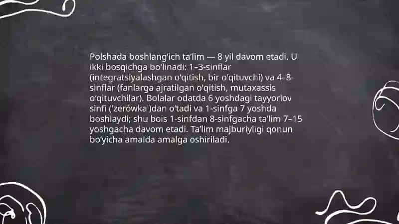 Polsha boshlangʻich taʼlim tizimi 3