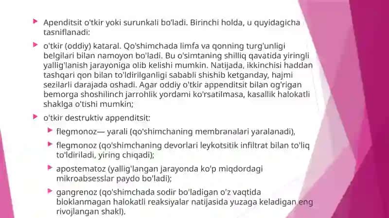 O’tkir appenditsit va uning asoratlari 3